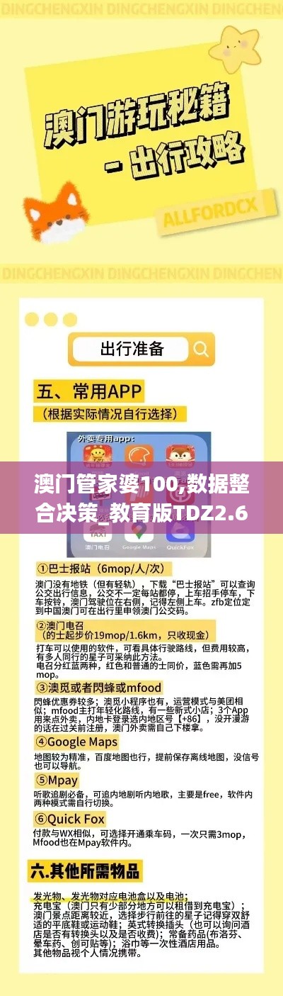 澳門管家婆100,數據整合決策_教育版TDZ2.66