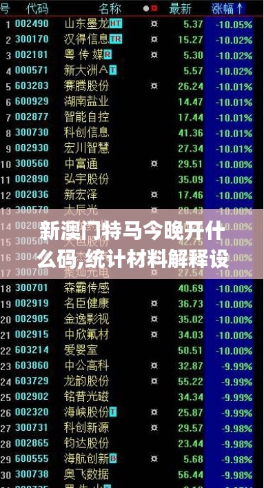 新澳門特馬今晚開什么碼,統計材料解釋設想_直觀版DOD2.45