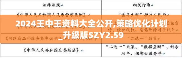 2024王中王資料大全公開,策略優(yōu)化計(jì)劃_升級(jí)版SZY2.59