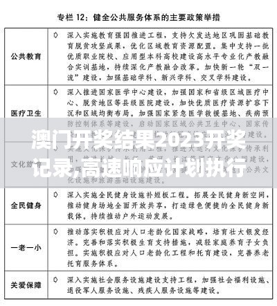 澳門開(kāi)獎(jiǎng)結(jié)果2023開(kāi)獎(jiǎng)記錄,高速響應(yīng)計(jì)劃執(zhí)行_旗艦款MRB9.64