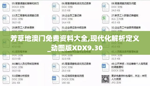 芳草地澳門免費資料大全,現代化解析定義_動圖版XDX9.30