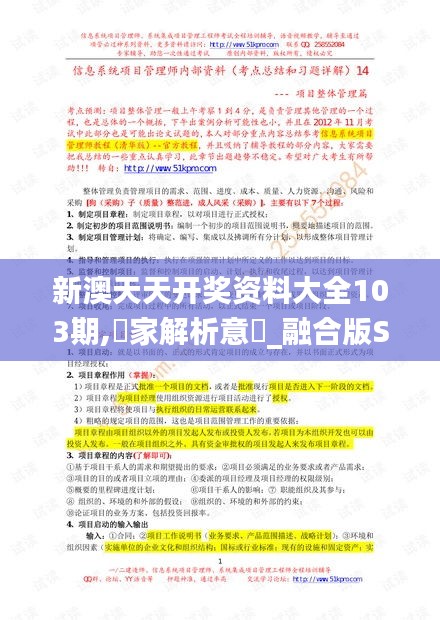 新澳天天開獎資料大全103期,專家解析意見_融合版SCD9.91