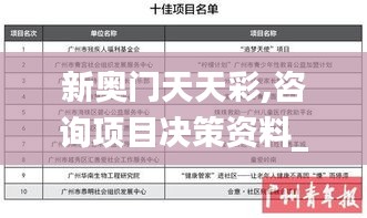 新奧門天天彩,咨詢項目決策資料_專屬版GMA7.13