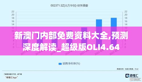新澳門內部免費資料大全,預測深度解讀_超級版OLI4.64