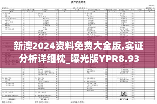 新澳2024資料免費(fèi)大全版,實(shí)證分析詳細(xì)枕_曝光版YPR8.93