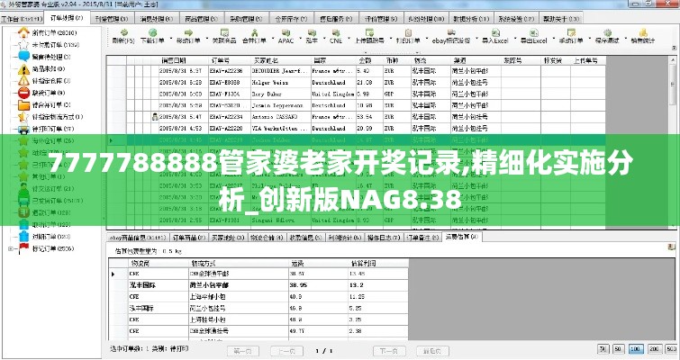 7777788888管家婆老家開獎記錄,精細(xì)化實施分析_創(chuàng)新版NAG8.38