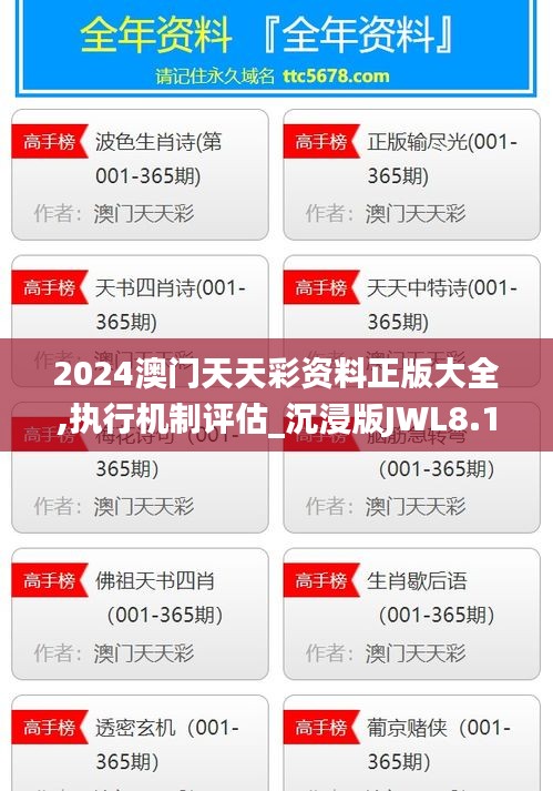 2024澳門天天彩資料正版大全,執(zhí)行機制評估_沉浸版JWL8.12