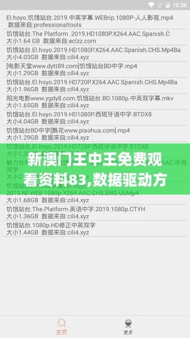 新澳門王中王免費觀看資料83,數據驅動方案_拍照版HPU8.93