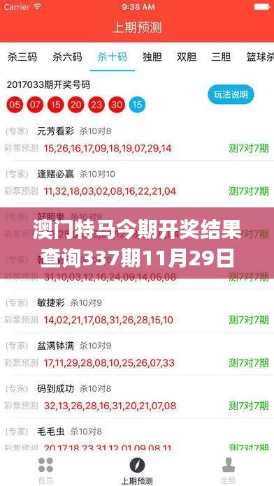 澳門特馬今期開獎結果查詢337期11月29日星期六,可持續實施探索_挑戰款57.738-8
