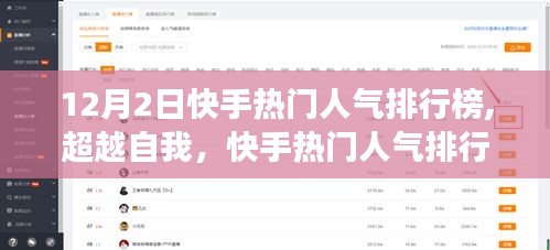 快手熱門人氣排行榜背后的勵志故事啟示錄，超越自我，勵志之星閃耀快手排行榜