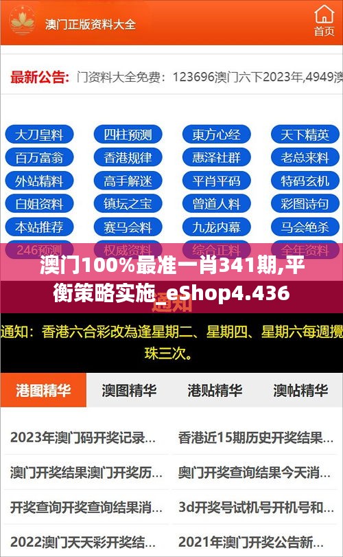 澳門100%最準一肖341期,平衡策略實施_eShop4.436