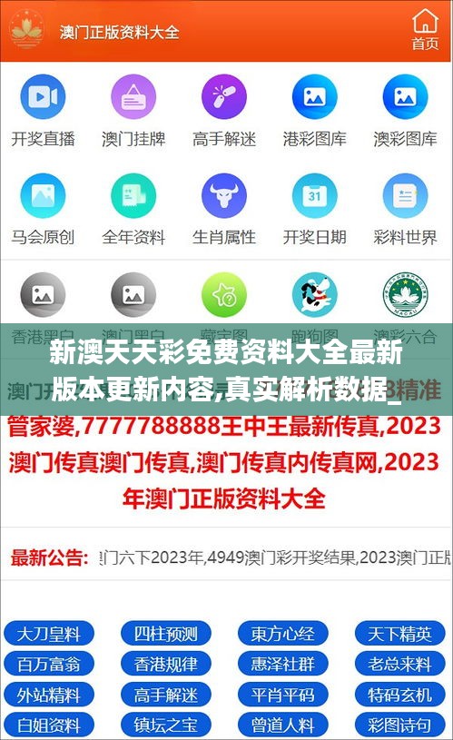 新澳天天彩免費資料大全最新版本更新內(nèi)容,真實解析數(shù)據(jù)_旗艦款7.883