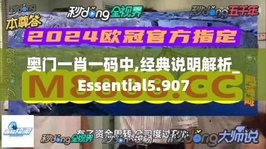 奧門一肖一碼中,經典說明解析_Essential5.907