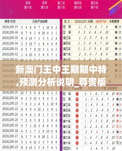 新澳門王中王期期中特,預(yù)測分析說明_尊貴版3.895