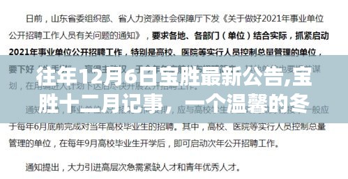 寶勝十二月記事，溫馨冬日公告背后的故事揭秘
