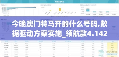 今晚澳門特馬開的什么號碼,數(shù)據(jù)驅(qū)動方案實施_領(lǐng)航款4.142