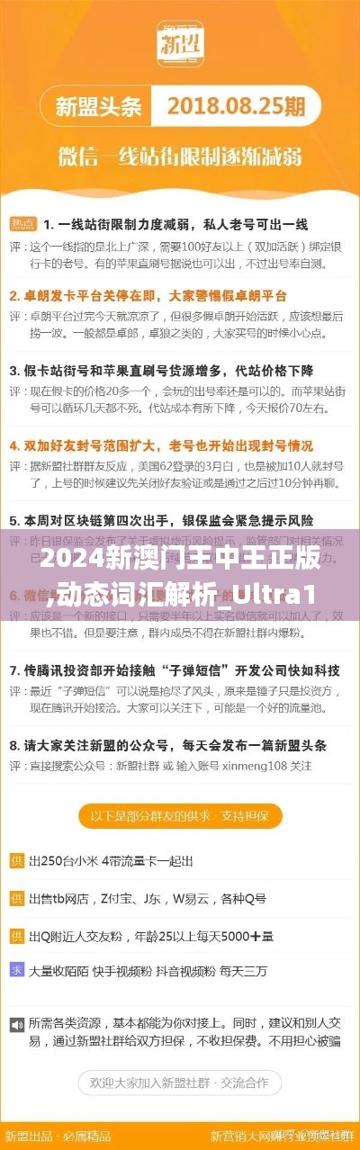 2024新澳門王中王正版,動態詞匯解析_Ultra10.495