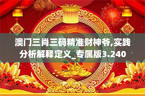 澳門三肖三碼精準(zhǔn)財(cái)神爺,實(shí)踐分析解釋定義_專屬版3.240