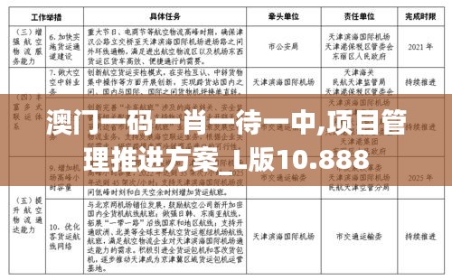 澳門一碼一肖一待一中,項目管理推進方案_L版10.888