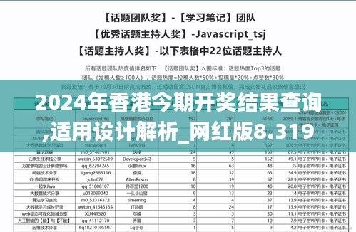 2024年香港今期開獎結果查詢,適用設計解析_網紅版8.319