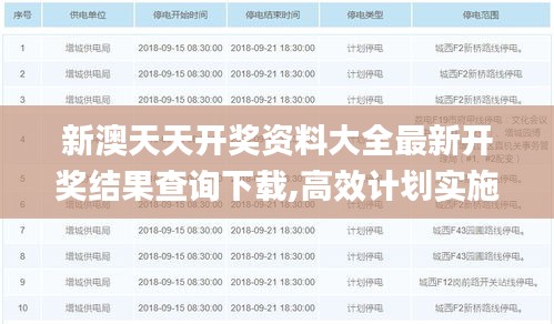 新澳天天開獎資料大全最新開獎結果查詢下載,高效計劃實施解析_T9.470