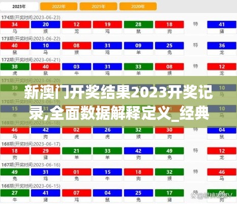新澳門開獎結果2023開獎記錄,全面數據解釋定義_經典款3.133