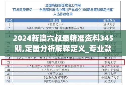 2024新澳六叔最精準(zhǔn)資料345期,定量分析解釋定義_專(zhuān)業(yè)款7.494