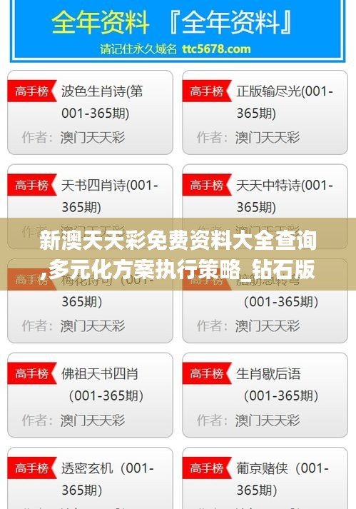新澳天天彩免費(fèi)資料大全查詢,多元化方案執(zhí)行策略_鉆石版110.635