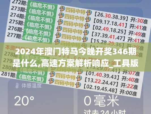 2024年澳門特馬今晚開(kāi)獎(jiǎng)346期是什么,高速方案解析響應(yīng)_工具版4.216