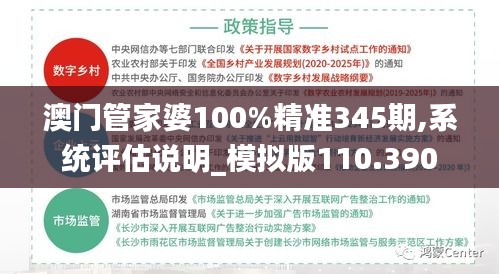 澳門管家婆100%精準(zhǔn)345期,系統(tǒng)評估說明_模擬版110.390