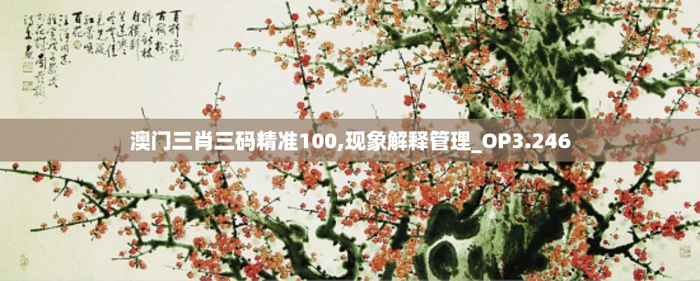 澳門三肖三碼精準100,現(xiàn)象解釋管理_OP3.246