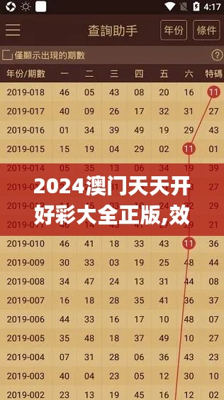 2024澳門天天開好彩大全正版,效率資料解釋落實_D版9.526