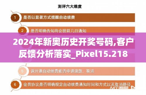 2024年新奧歷史開獎號碼,客戶反饋分析落實_Pixel15.218