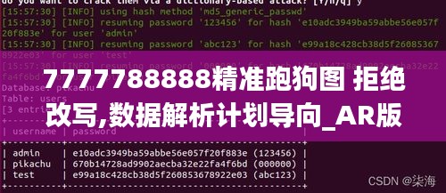 7777788888精準跑狗圖 拒絕改寫,數據解析計劃導向_AR版8.354