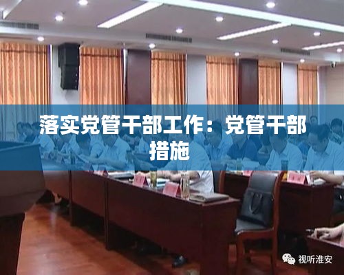 落實(shí)黨管干部工作：黨管干部措施 