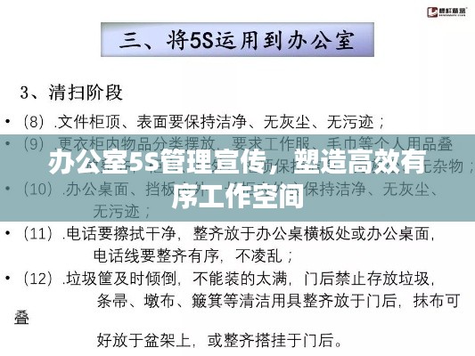 辦公室5S管理宣傳，塑造高效有序工作空間