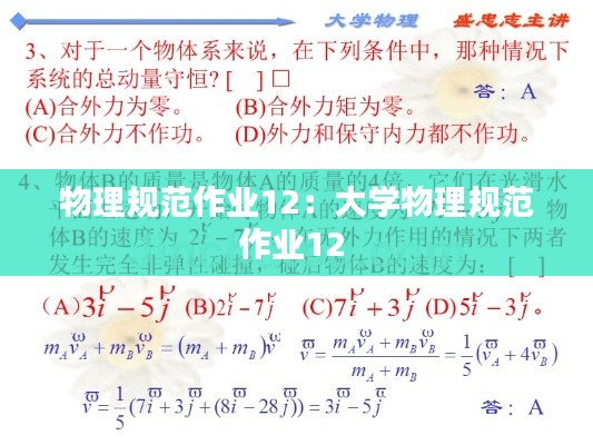 物理規范作業12：大學物理規范作業12 