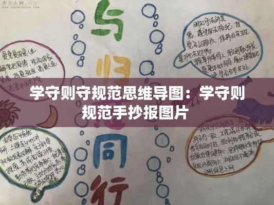 學守則守規范思維導圖：學守則規范手抄報圖片 