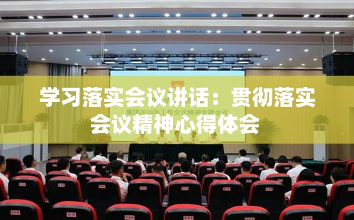學(xué)習(xí)落實(shí)會(huì)議講話：貫徹落實(shí)會(huì)議精神心得體會(huì) 