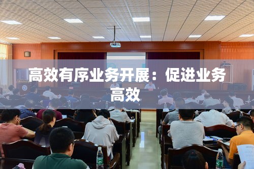 高效有序業(yè)務(wù)開(kāi)展：促進(jìn)業(yè)務(wù)高效 