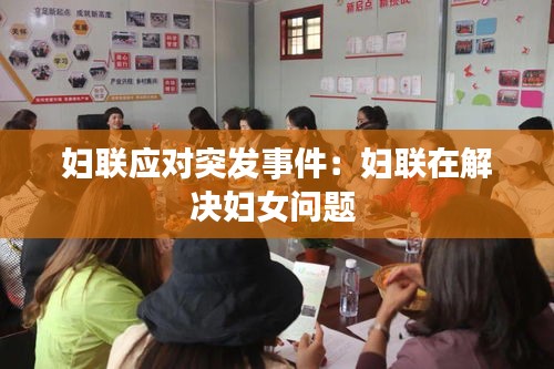 婦聯應對突發事件：婦聯在解決婦女問題 