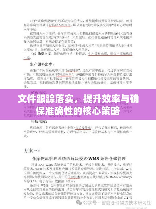 文件跟蹤落實，提升效率與確保準(zhǔn)確性的核心策略