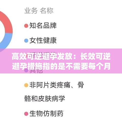高效可逆避孕發(fā)放：長(zhǎng)效可逆避孕措施指的是不需要每個(gè)月管理 