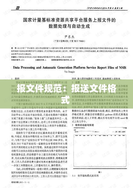 報(bào)文件規(guī)范：報(bào)送文件格式 