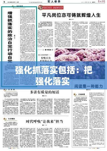 強(qiáng)化抓落實包括：把強(qiáng)化落實 