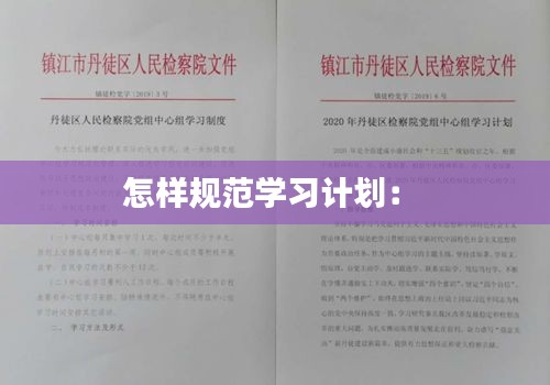 怎樣規(guī)范學(xué)習(xí)計(jì)劃： 