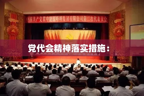 黨代會精神落實措施： 