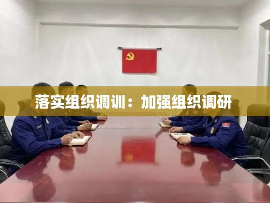 落實組織調訓：加強組織調研 