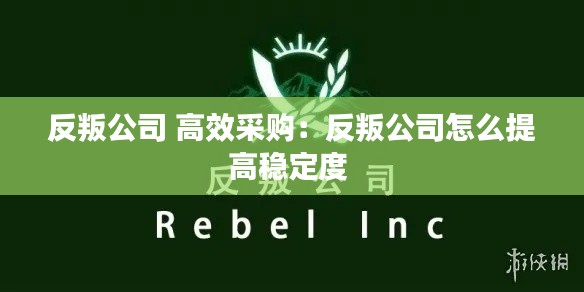 反叛公司 高效采購：反叛公司怎么提高穩定度 