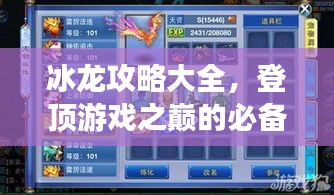 冰龍攻略大全，登頂游戲之巔的必備秘籍！